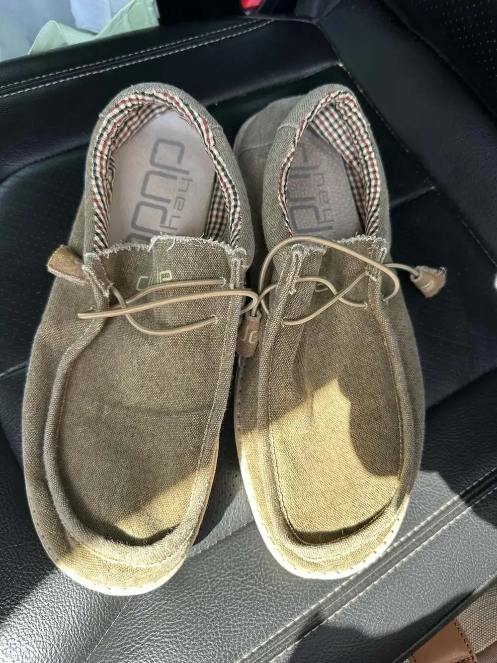 Hey Dude Mens Wally Nut Canvas Slip-On Casual Shoes Size 8 / EU 41